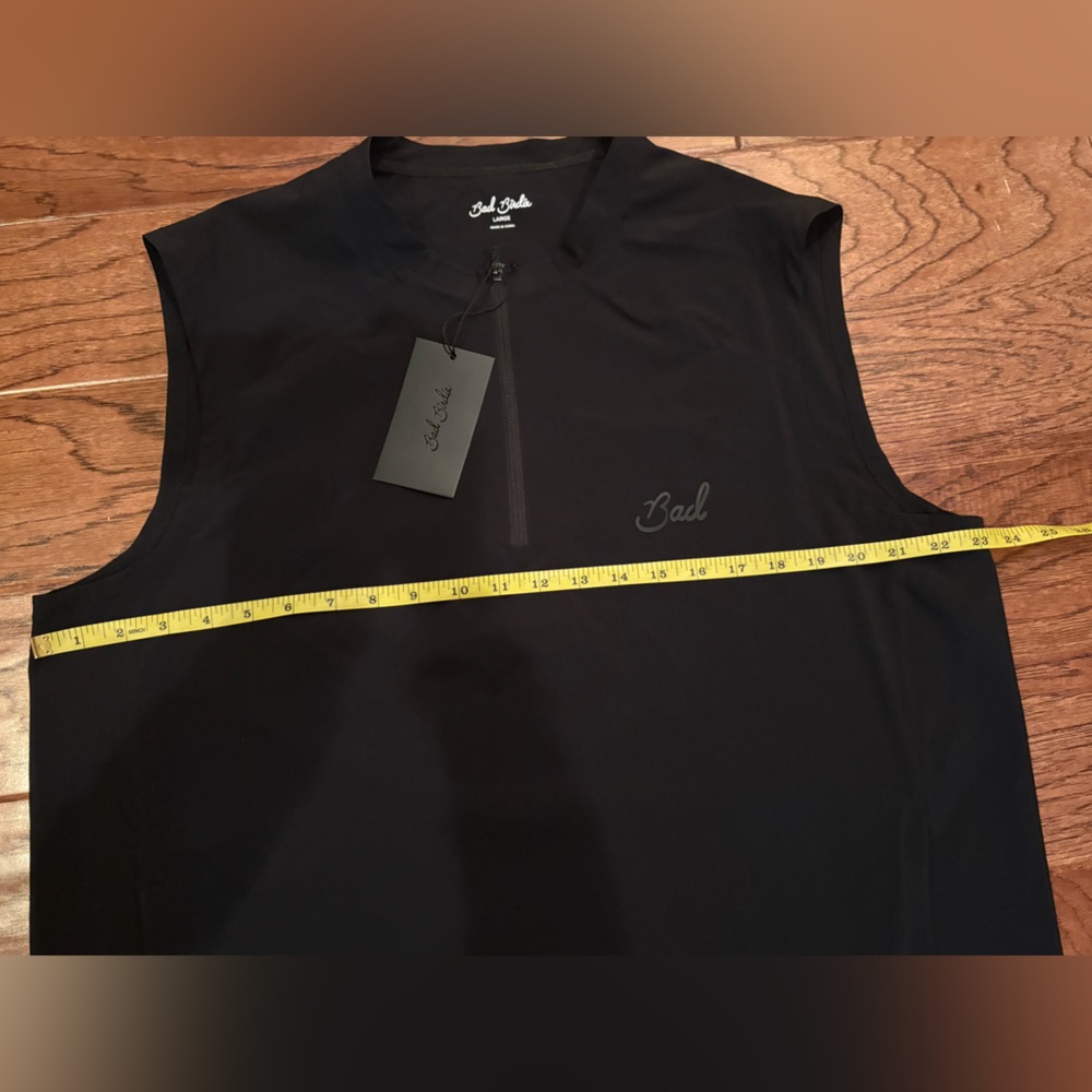 NWT Bad Birdie Men's Bad Elements Wind Golf Vest Size  Large Black - Picture 13 of 14